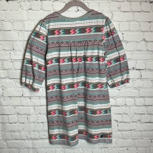 Tea Collection Catamarca Puff Sleeve Henley Dress - Picture 6 of 11